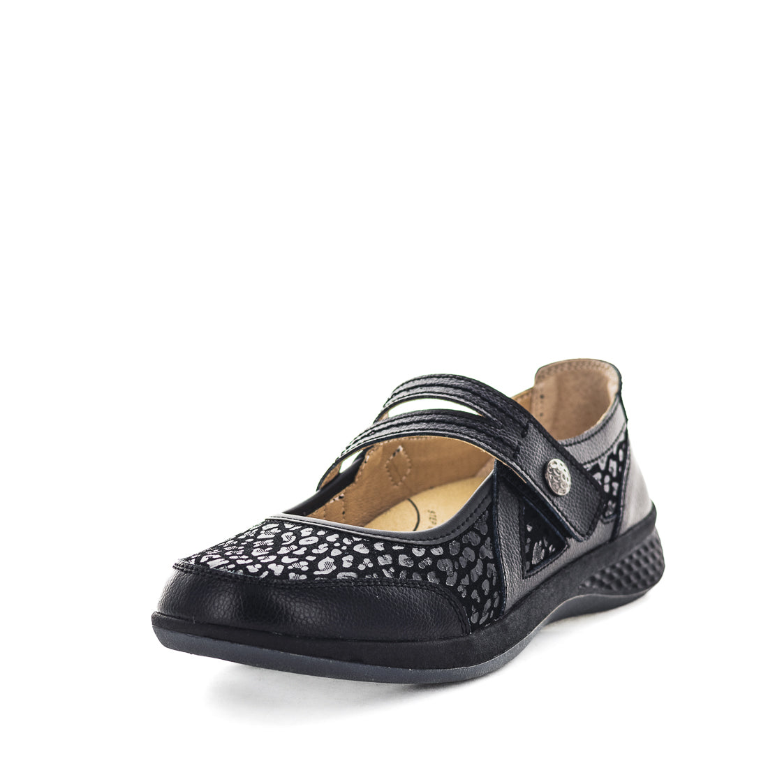 Castina-BLKLEO-02 Just Bee Castina Womens Flats (9040321675487)