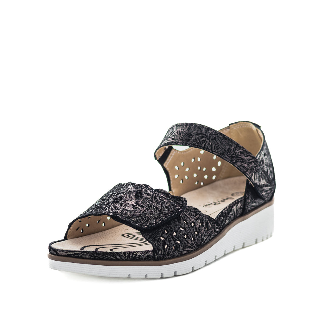 Coroit-BLKPRNT-02 Just Bee Coroit Womens Sandals (9113607667935)