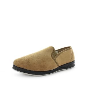 Panda Eden Men's Slippers - Tan Suede (9005719126239)