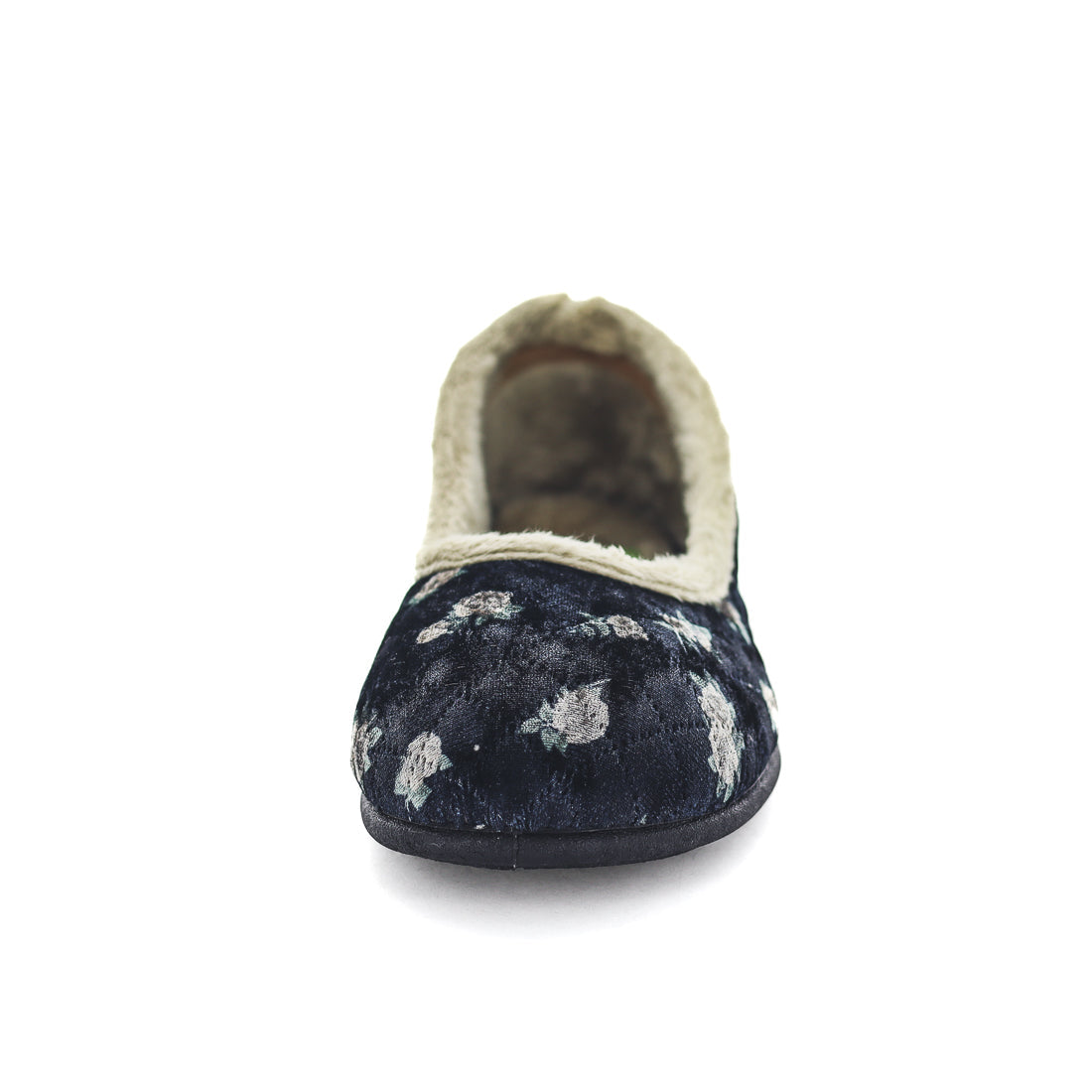 Panda Elgin Women's Slippers - Black Floral (9005720928479)