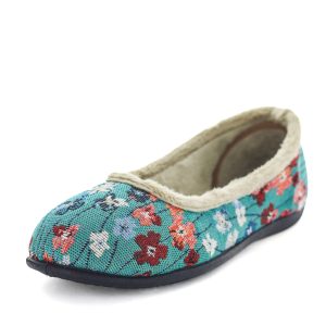 Panda Elgin Women's Slippers - Green Floral (9005720895711)