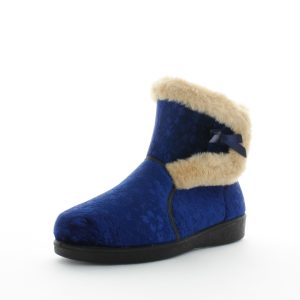 Panda Ellidy Women's Bootie Slippers - Blue Embossed (9005720371423)