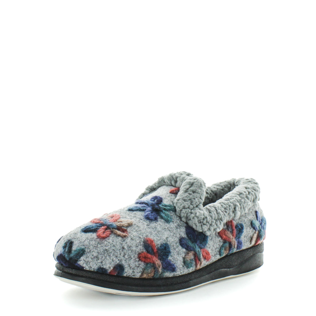 Emille-GreyEmb-02_b774c744-7fa3-4dc3-831c-0091fcd6ec4d Panda Emille Women's Slippers - Grey Embroidery (9005720568031)