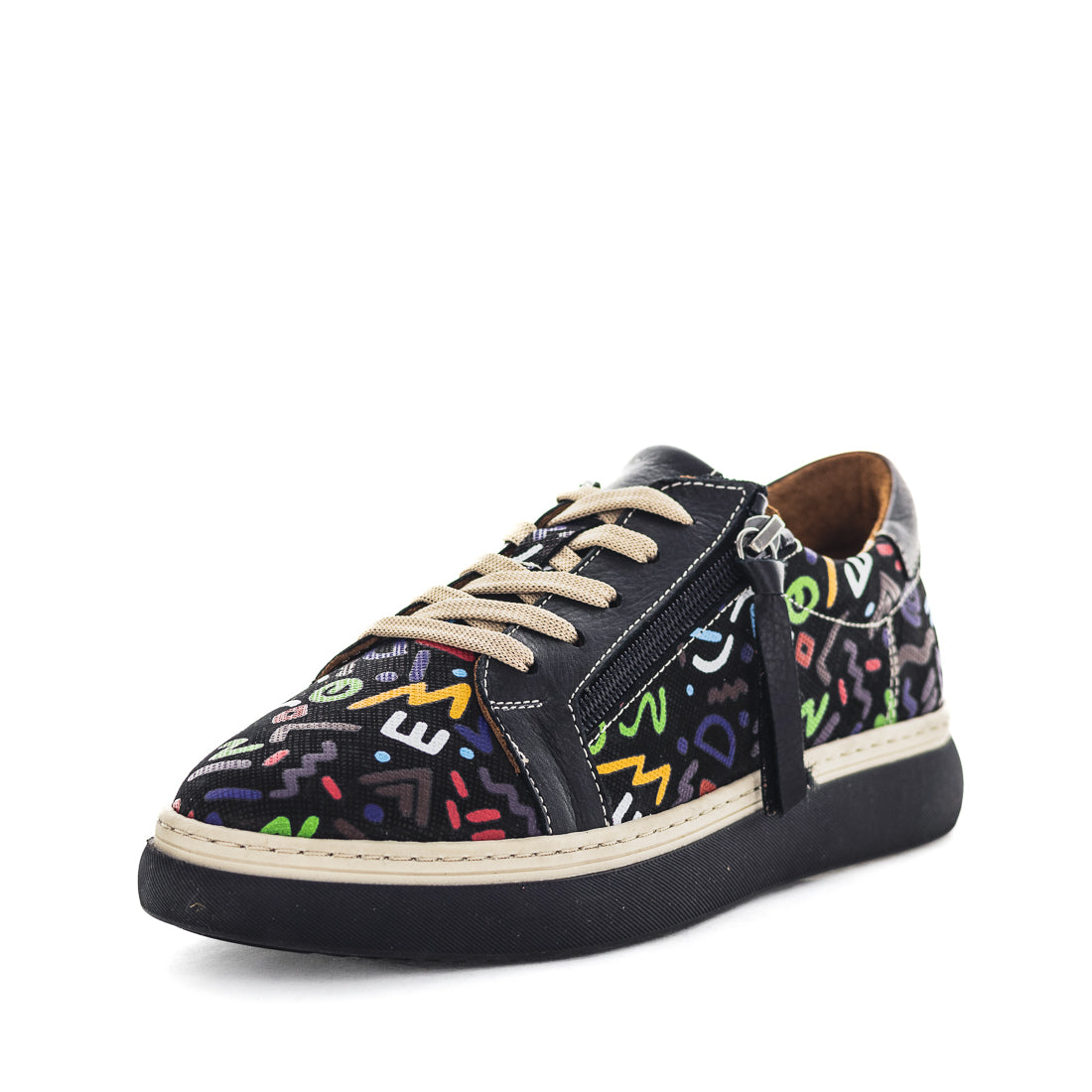 Herby-BLKPR-02 Zola Herby Womens Sneakers - Black Print (9022254579935)