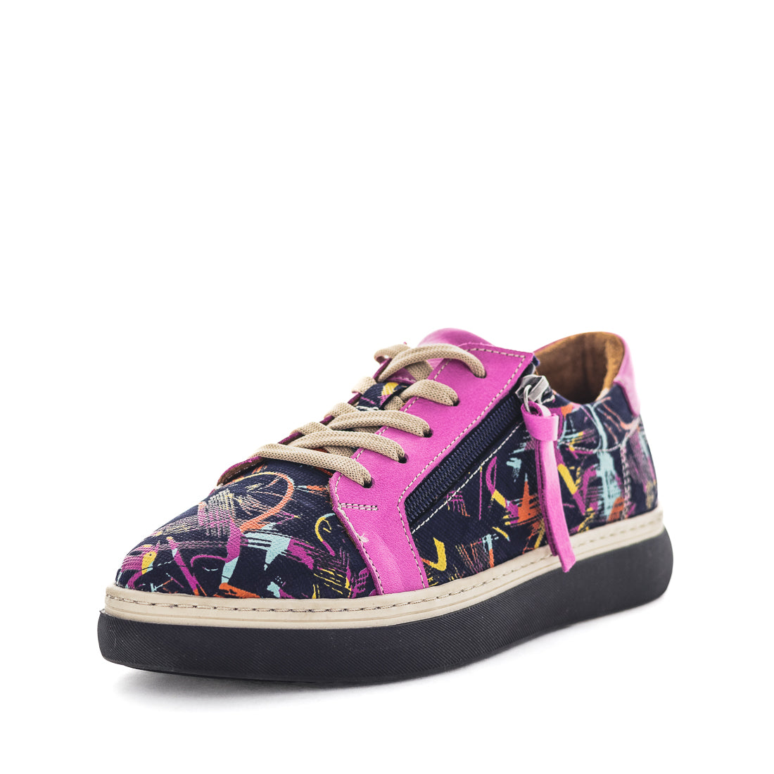 Herby-PNKPR-02 Zola Herby Womens Sneakers - Pink Print (9022254711007)