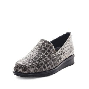 Aerocushion Maisy Womens Wedges - Grey Croc (8990246928607)