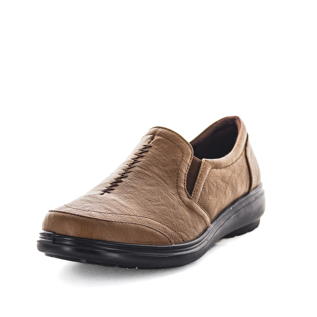 Maud-TAN-02 Aerocushion Maud Womens Slip Ons - Tan (8990247092447)