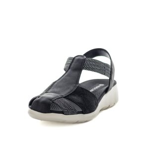 Aerocushion Mitza Womens Sandals - Black/Snake (9116101181663)