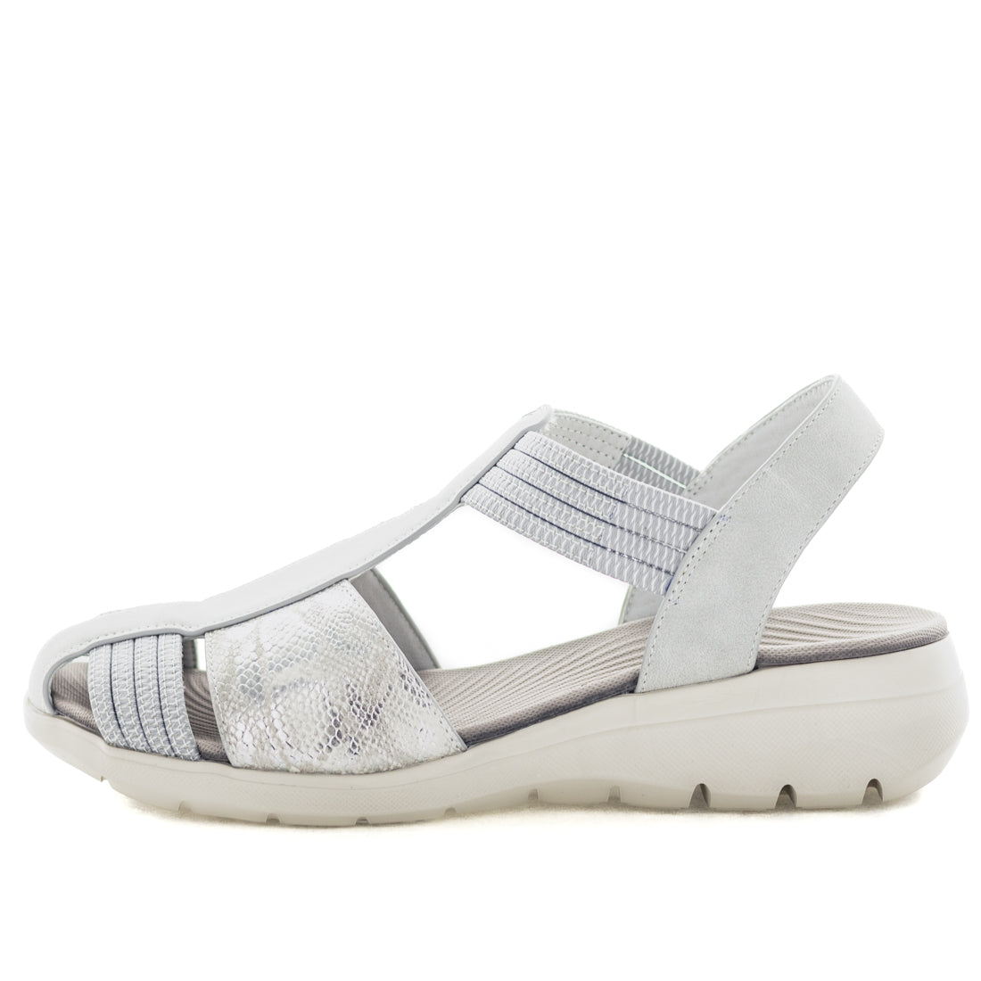 Aerocushion Mitza Womens Sandals - Silver/Snake (9134781563103)