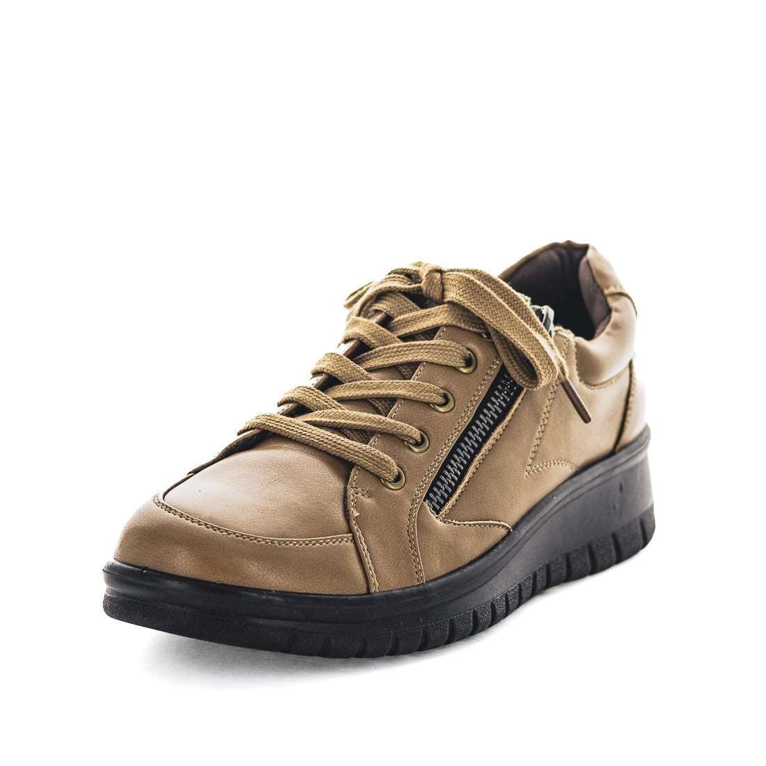 Mousse-LBR-02 Aerocushion Mousse Womens Sneakers - Light Brown (9003559092447)