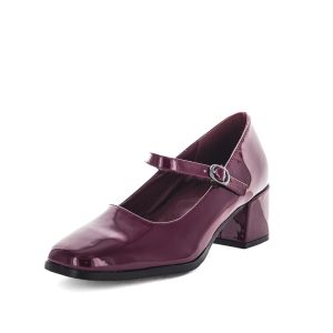 Wilde Sayge Womens Heels - Wine Patent (8998794428639)