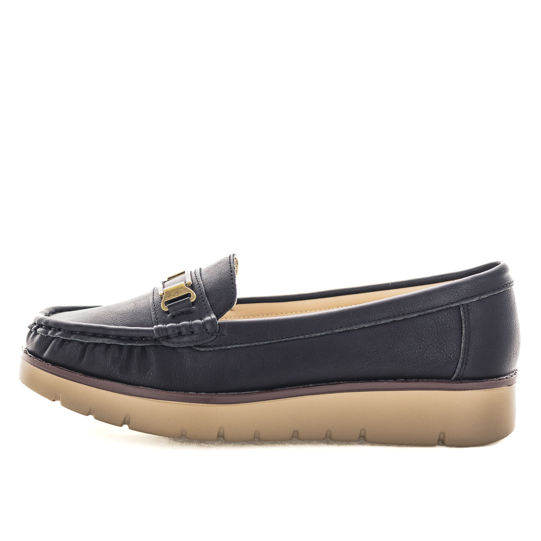 Wilde Sanvi Womens Slip Ons - Black Smooth (9003585306847)