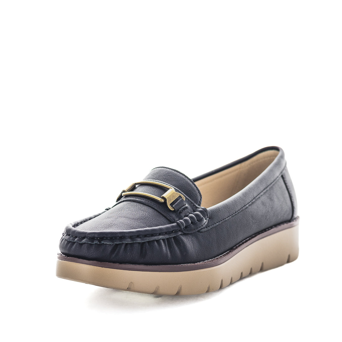 Sanvi-BSM-02 Wilde Sanvi Womens Slip Ons - Black Smooth (9003585306847)