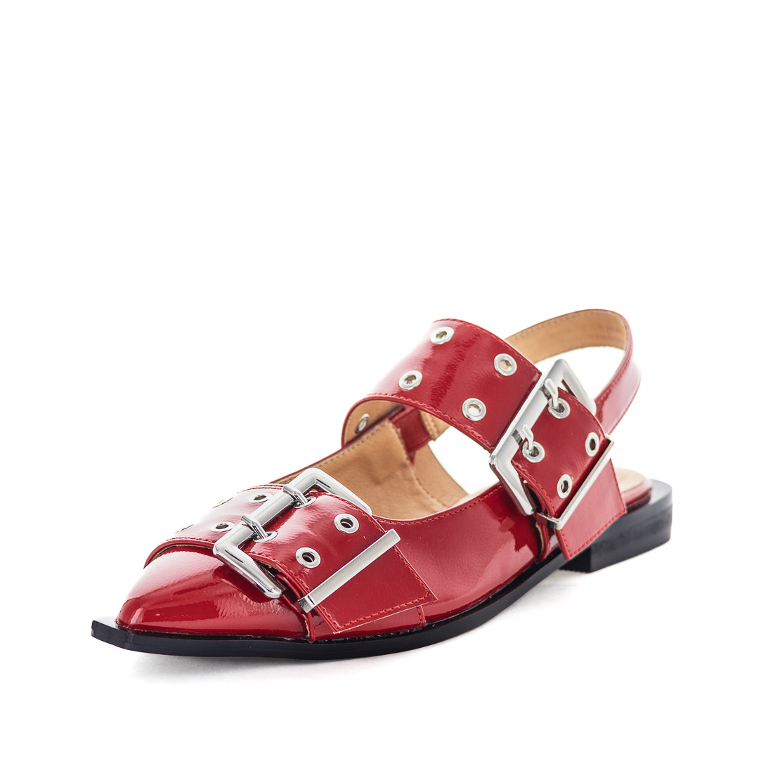 Silas-RED-02 Wilde Silas Womens Flats - Red (8967020609759)