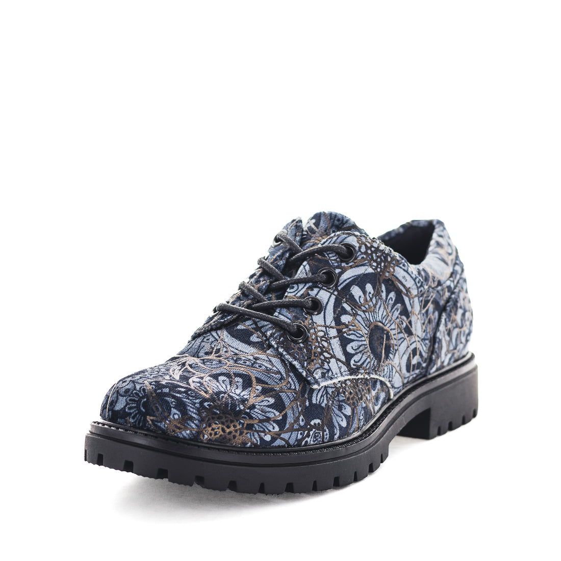 Silky-BLUMLT-02 Wilde Silky Womens Flats - Blue Multi (8996146708703)