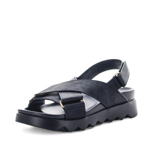 Wilde Sondra Womens Sandals - Black Smooth (9116095152351)