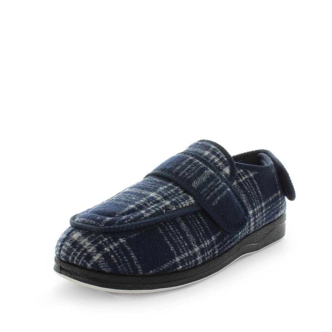 edison_bluecheck02_dcba1736-3f66-4c8e-a04a-c8aa602b9f63 Panda Edison Men's Slippers - Navy Blue Check (9005719290079)