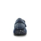 Panda Edison Men's Slippers - Navy Blue Check (9005719290079)
