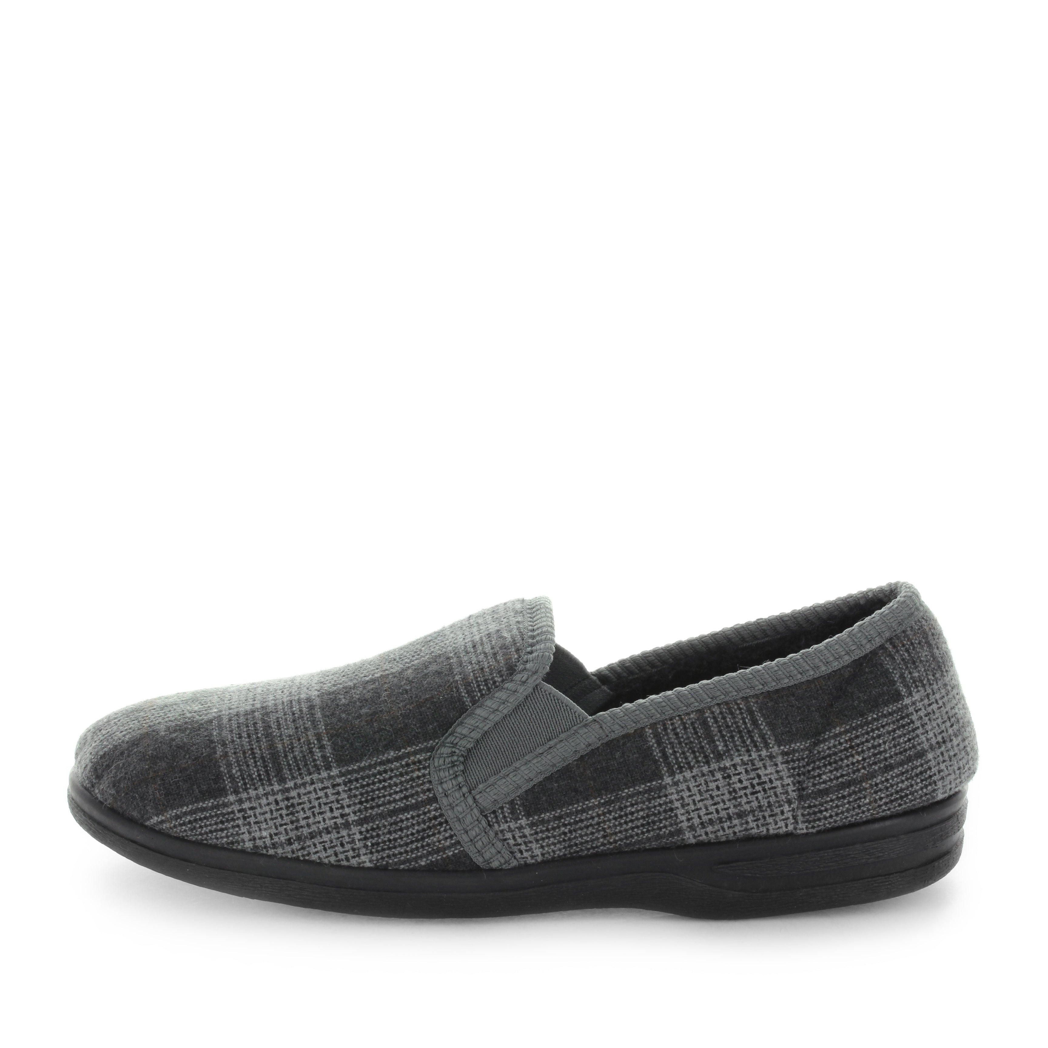 Panda Edword Men's Slippers - Grey Check (9005719159007)