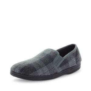 Panda Edword Men's Slippers - Grey Check (9005719159007)