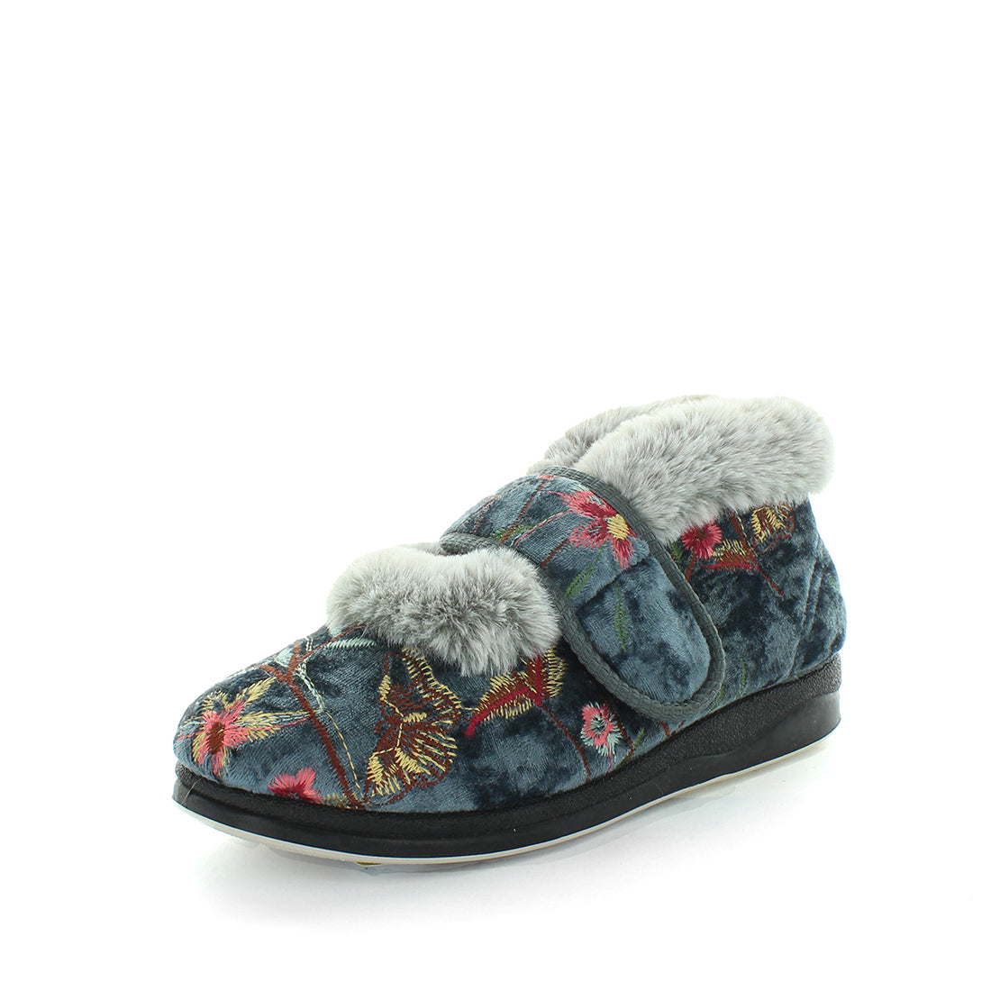 emee_grey_02 Panda Emee Women's Slippers - Grey Embroidery (9005719748831)