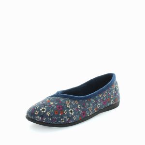 Panda Enila Women's Slippers - Navy Floral (9005719879903)