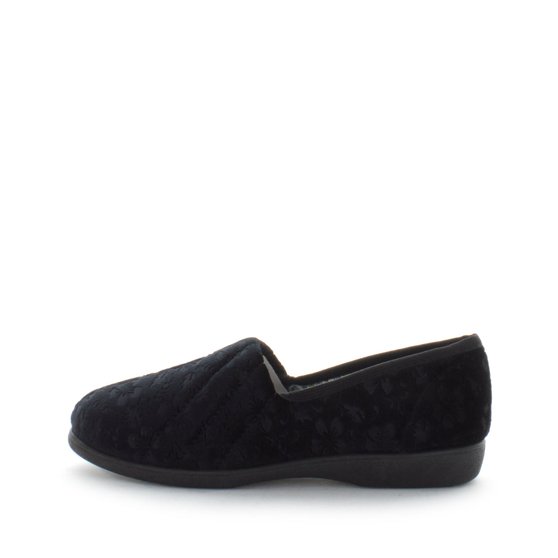 Panda Ethany Women's Slippers - Black Embossed (9005719945439)