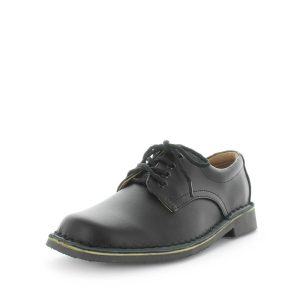 Wilde School Janna Girls School Shoes - Black Smooth (8842579935455)