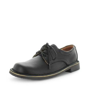 Wilde School Jezra-Jnr Girls School Shoes - Black Smooth (8842580000991)
