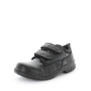 Wilde School Jacen School Shoes - Black Smooth (8842581049567)
