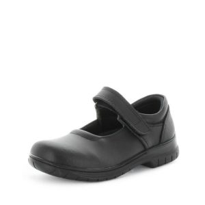 Wilde School Jameson Girls School Shoes - Black Smooth (8842581082335)