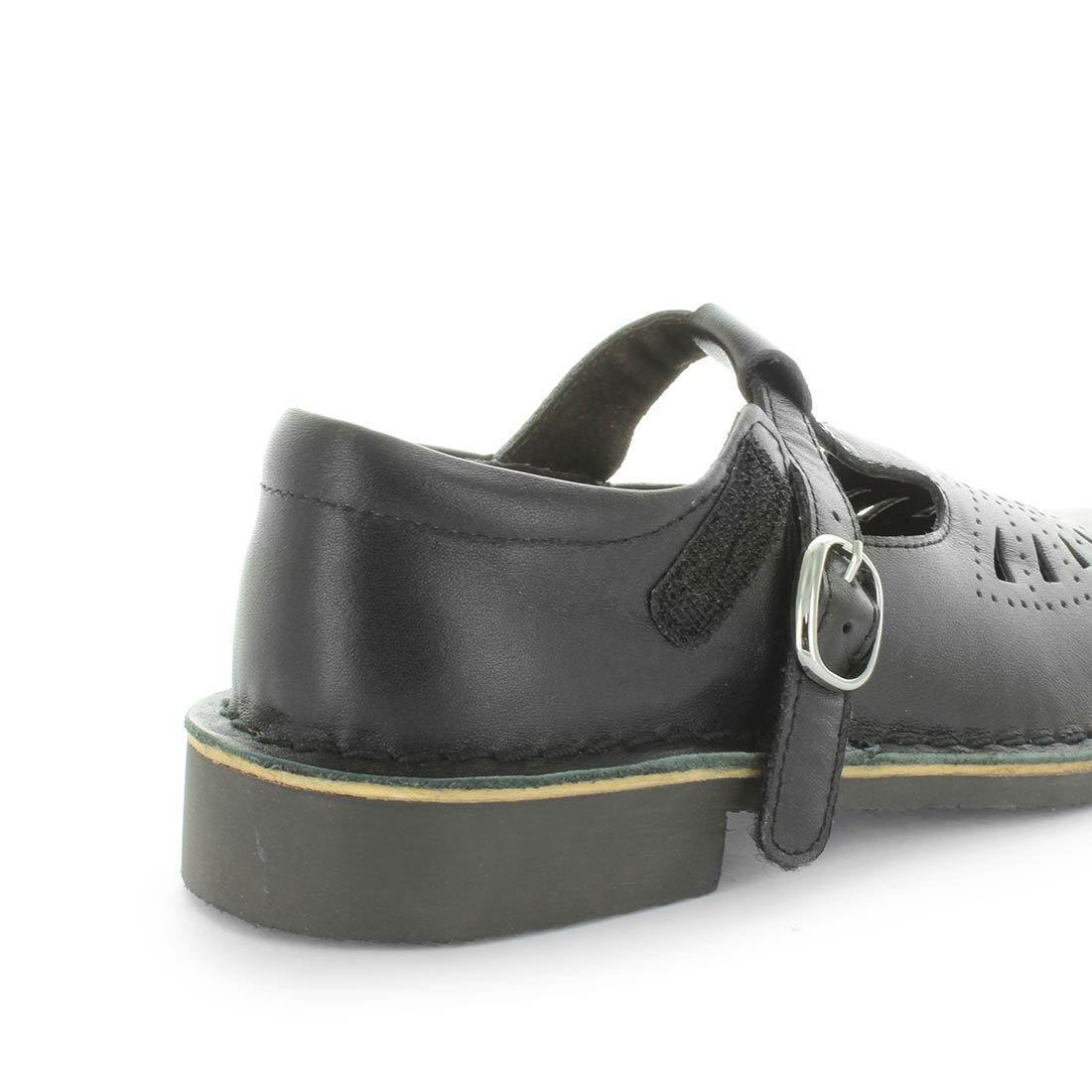 Wilde School Jeanie Girls School Shoes - Black Smooth (8842580394207)
