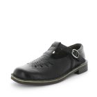 Wilde School Jeanie Girls School Shoes - Black Smooth (8842580394207)