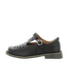 Wilde School Jarra Girls School Shoes - Black Smooth (8842579902687)