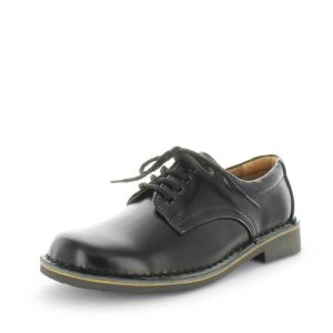 Wilde School Jezra-Jnr Girls School Shoes - Black Off Shine (8842579476703)
