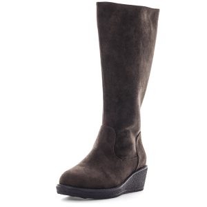 Wilde Saith Women's Long Boots - Chocolate Suede